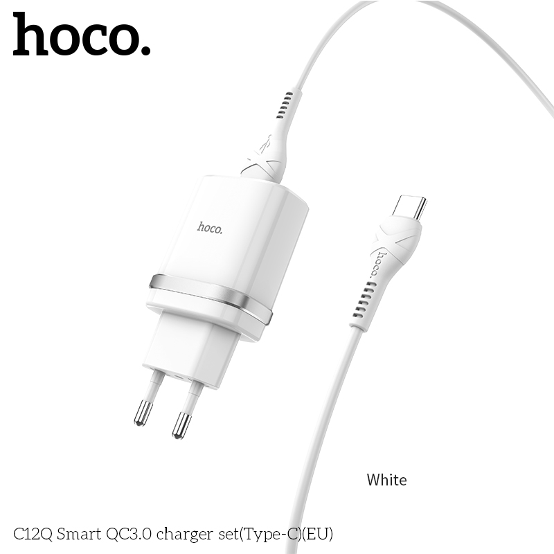 Hình ảnh Bộ sạc nhanh Hoco C12Q 18W Type-c Smart hỗ trợ QC3.0 - Hàng chính hãng