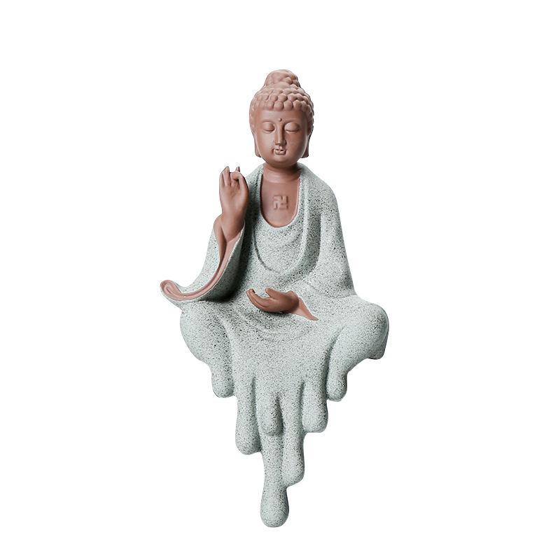 Tượng Phật Gốm Màu A Di Đà Trang Trí Thiền Cao Cấp