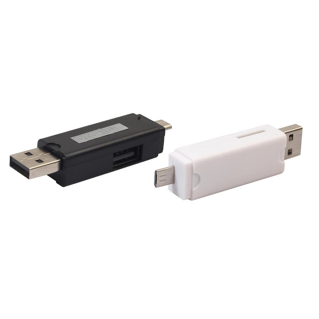 2 Packs Micro USB USB TF Card Reader OTG Hub Adapter for MacBook PC