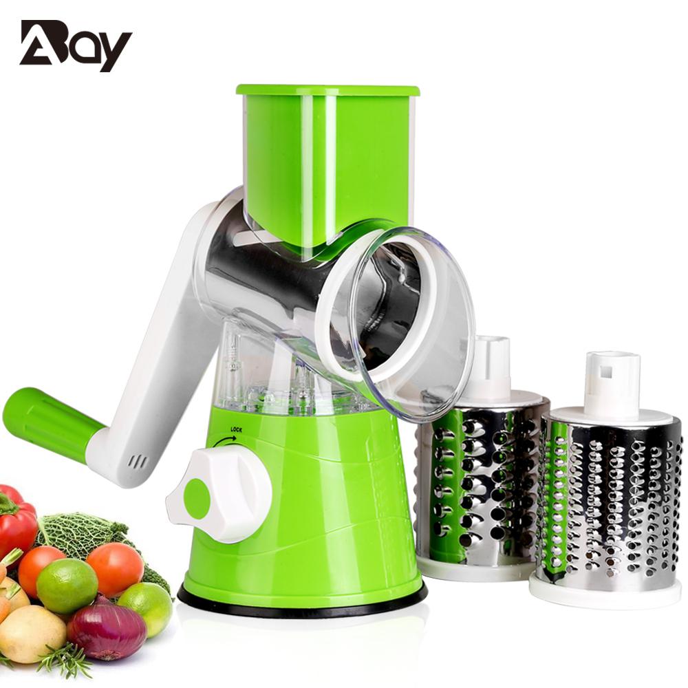 Dụng Cụ Thái Lát Rau Củ Bằng Tay Phụ Kiện Nhà Bếp Xay Rau Củ Chopper 3 Trong 1 Vòng Dao Cắt Khoai Tây Spiralizer Nhà Tiện Ích Công Cụ Sản Phẩm