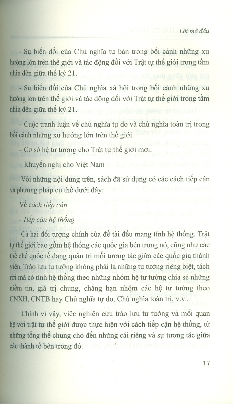 Các Trào Lưu Tư Tưởng Trong Thế Giới Hiện Nay Và Tầm Nhìn Đến Giữa Thế Kỷ 21