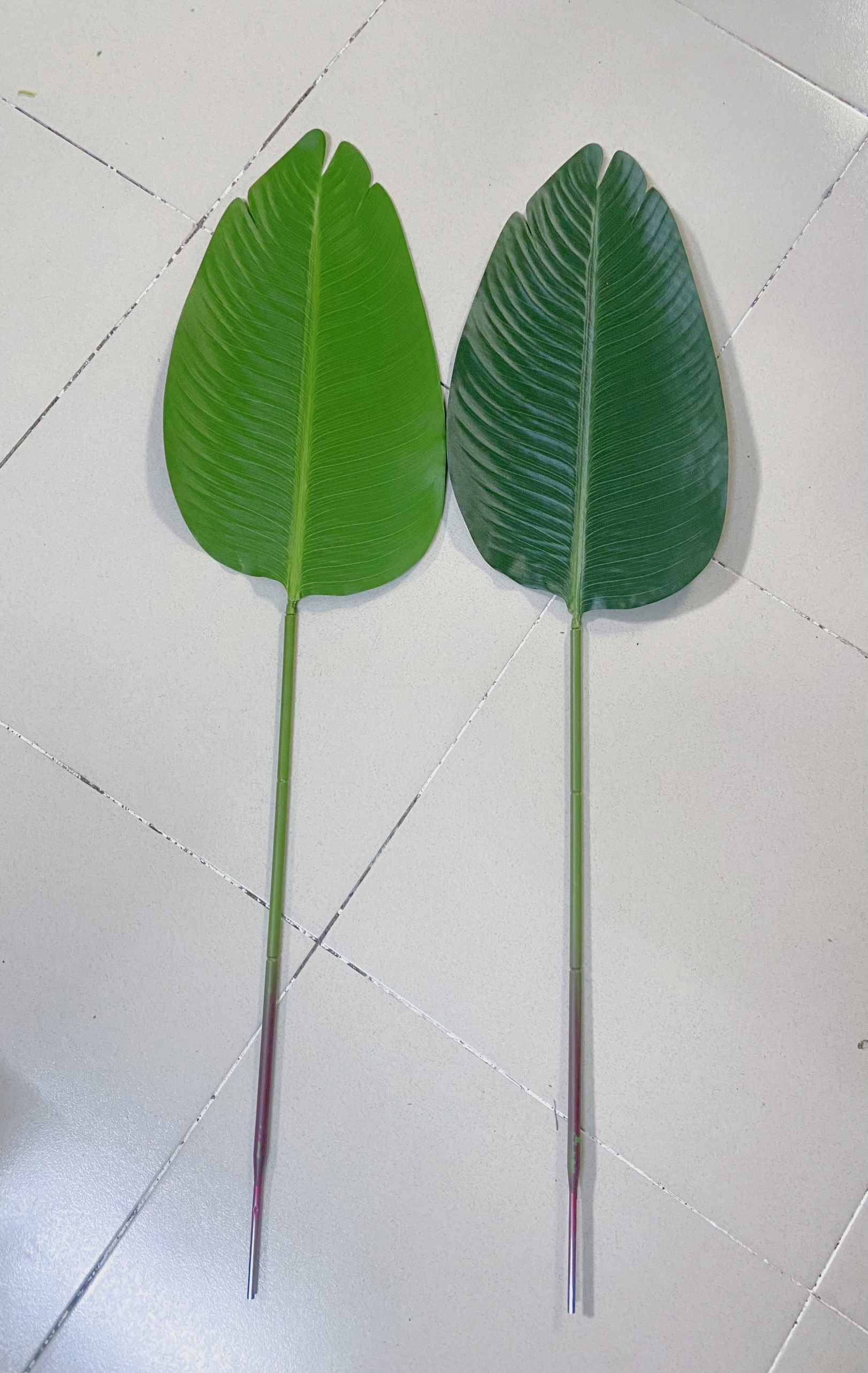 Cành lá chuối giả trang trí nội thất, nhà cửa, lá lụa cực đẹp, dài 94cm, 103cm