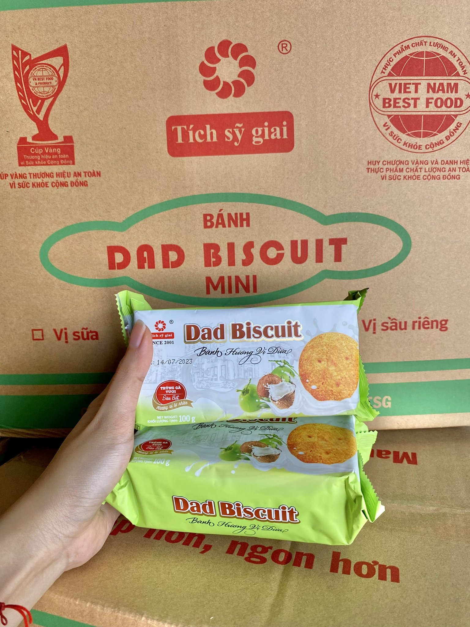 BÁNH DAD VỊ SỮA DỪA TÍCH SỸ GIAI 100G