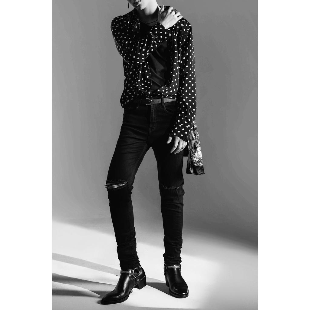 Quần Skinny jeans rách gối August dành cho boots SKN1R lỗi 1 đổi 1
