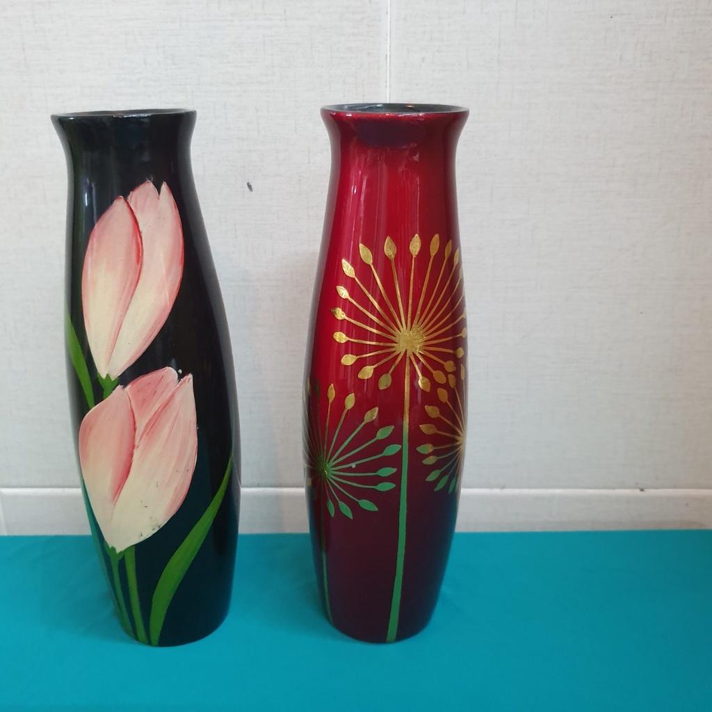 Bình Hoa Sơn Mài Cao Cấp Thanh Bình Lê size 24.5x9 cm cắm hoa, trang trí kệ, bàn làm việc, quà tặng ý nghĩa