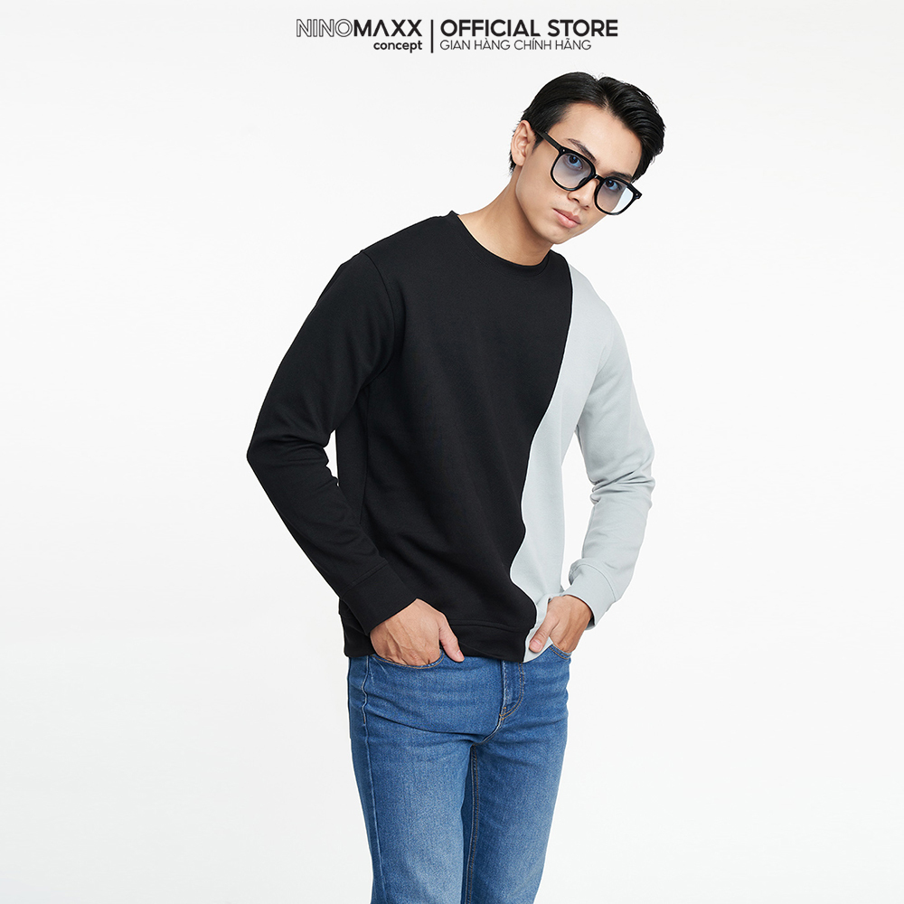 NINOMAXX Áo hoodie Nam tay dài vải cotton 2204001