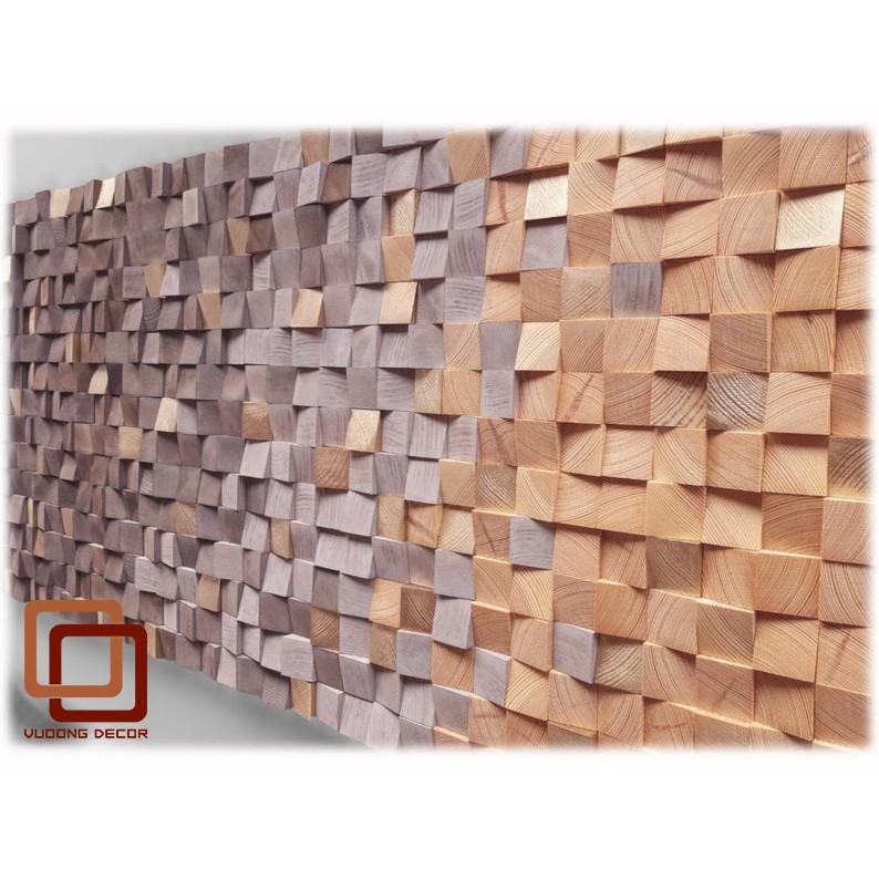 Tranh gỗ trang trí 3D tone PASTEL NHẸ NHÀNG (Wood mosaic) - (KÍCH THƯỚC 30x60, 40X80 VÀ 50cmx1M)