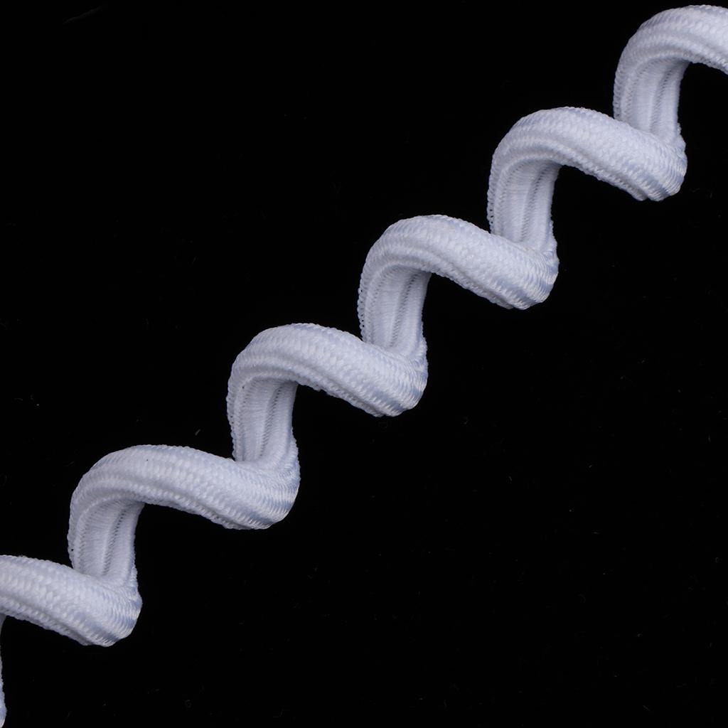 2xElastic No Tie Shoe Laces Curly Shoelaces for Adult & Kids Trainers White