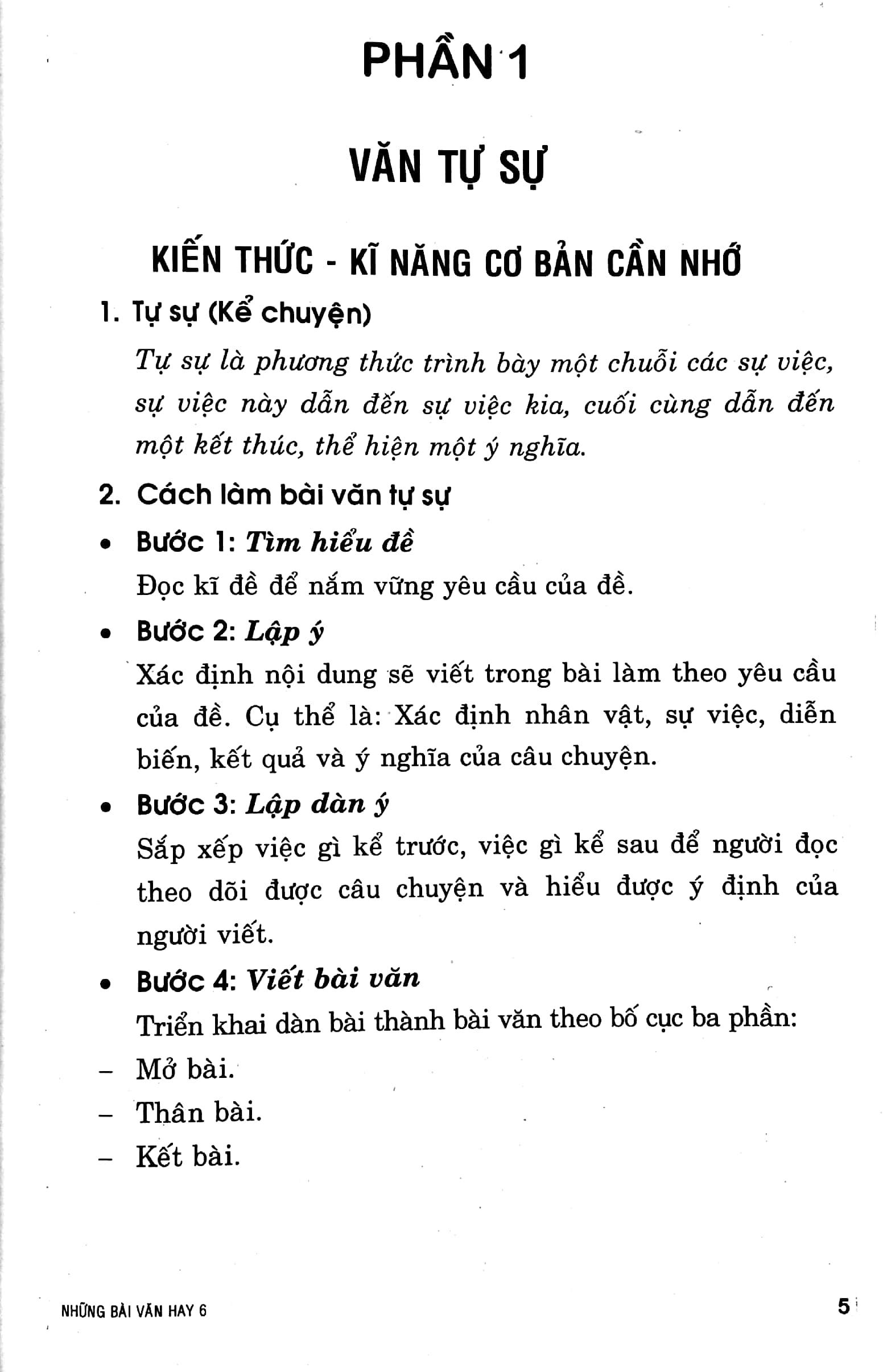 Những Bài Văn Hay 6 (Theo Chương Trình Giáo Dục Phổ Thông Mới)