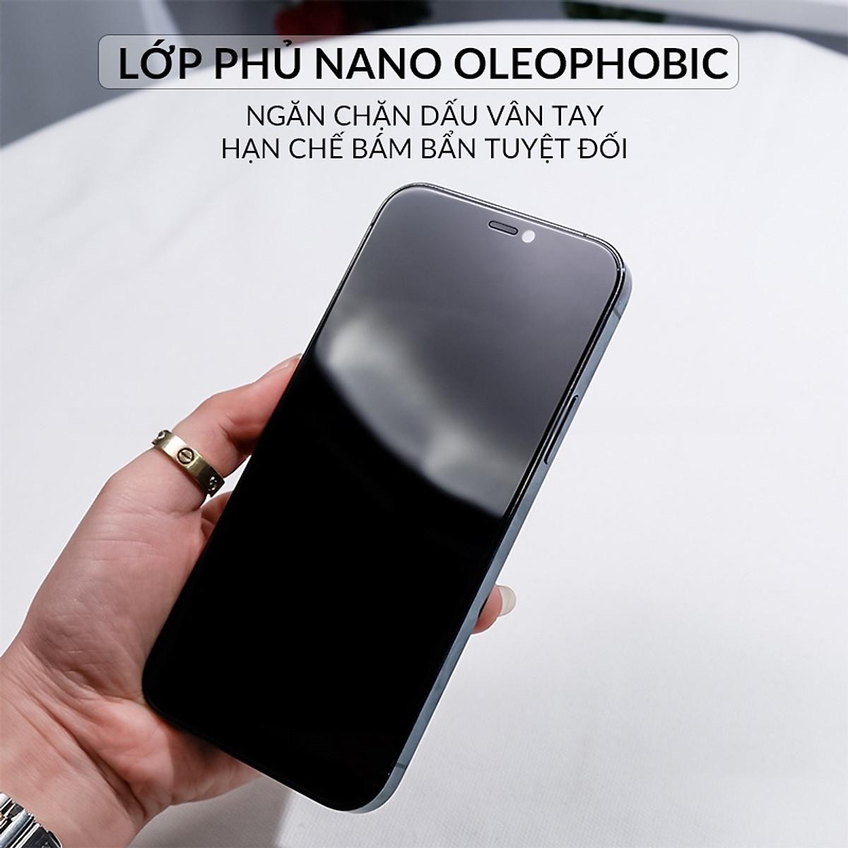 Dán kính cường lực chống nhìn trộm màn hình cho iPhone 15 / 15 Plus / 15 Pro / 15 Pro Max hiệu Nillkin Guardiant - Vát cạnh 2.5D, Phủ nano hạn chế vân tay, màng loa chống bụi - Hàng nhập khẩu