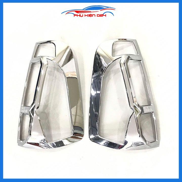 Ốp viền đèn pha hậu ô tô Navara 2016-2021 mạ crom, ốp đèn lắp trước sau trang trí bảo vệ xe hơi