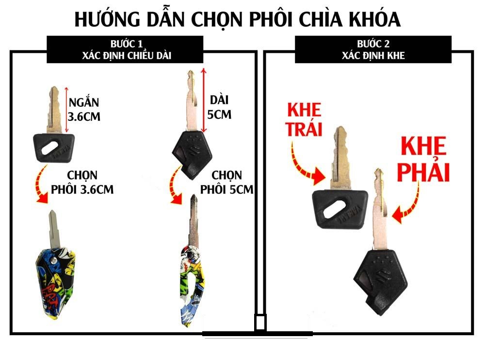 Phôi chìa khóa gập lại Graffiti ngắn 3.6cm - Khe phải