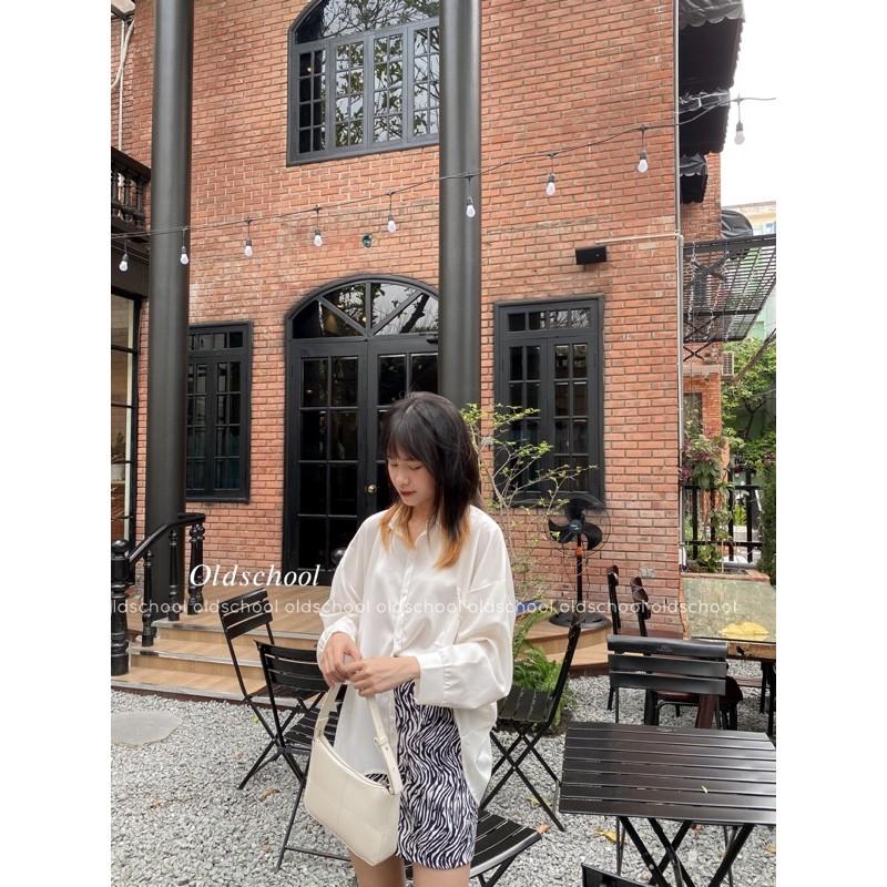 SƠ MI LỤA VIỀN CHỈ ULZZANG