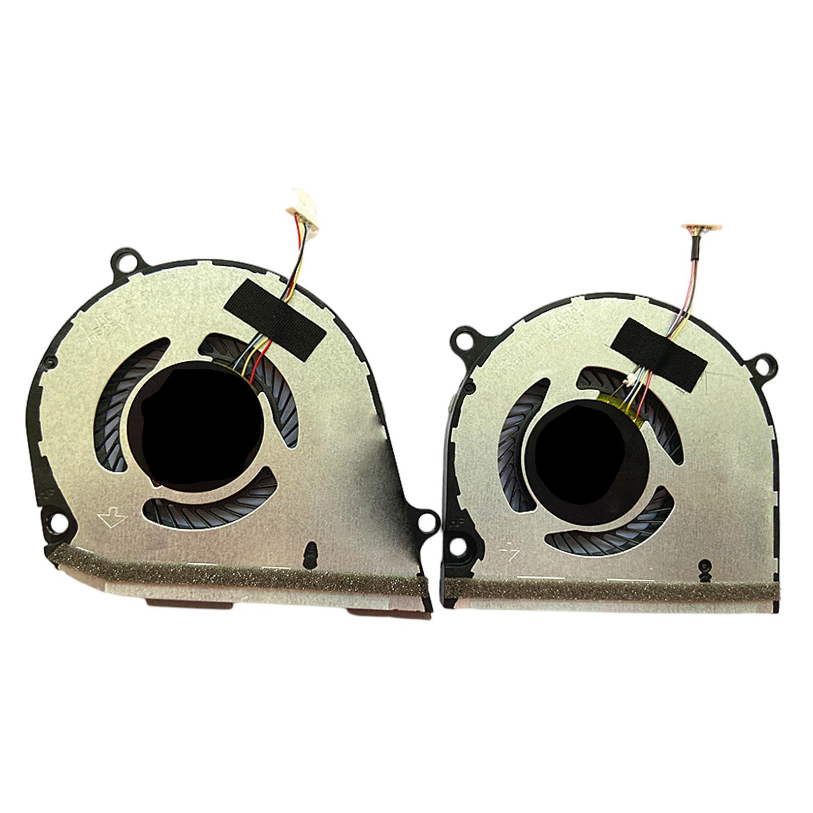 2 Pieces CPU GPU Cooling Fan Set Cooler Laptop CPU Cooling Fan for HP 15-Dr Replacement Parts L53542-001
