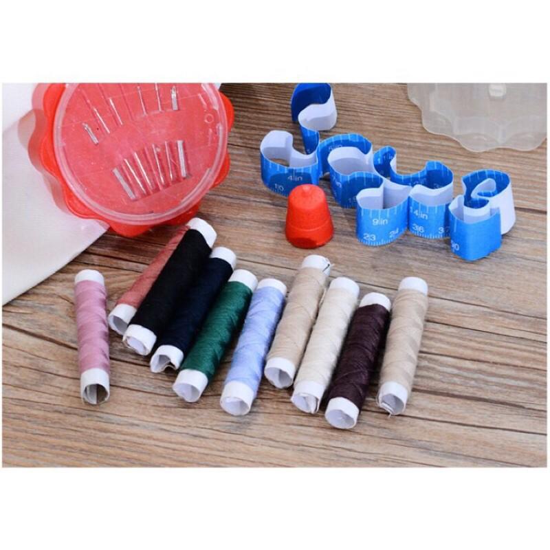 Bộ kim chỉ may va 10 màu kèm kim thêu giá rẻ tiện dụng cho gia đình