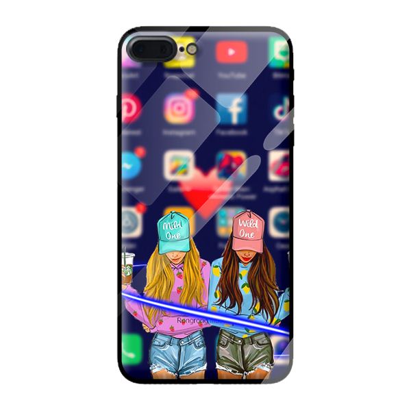 Ốp lưng kính cường lực cho iPhone 7 Plus GIRL 7 - Hàng chính hãng