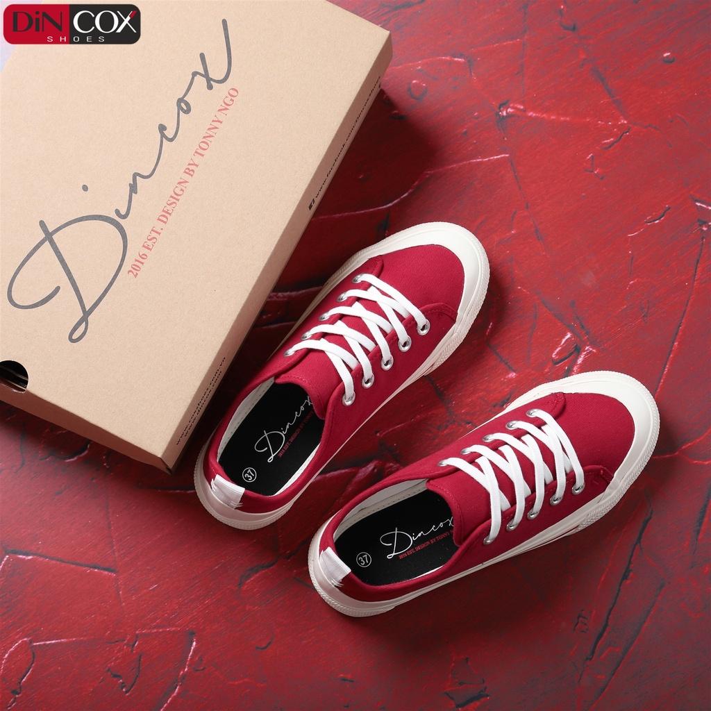 Giày Sneaker Vải Nữ DINCOX C20 Nữ Tính Sang Trọng Red