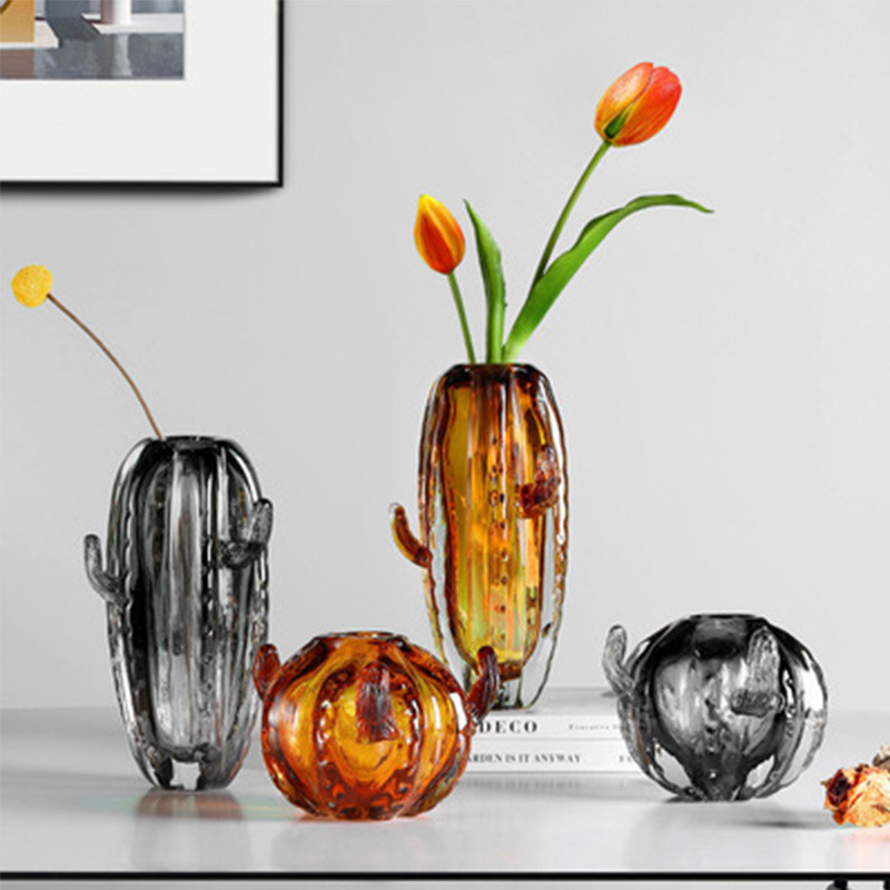 Cặp Bình Cắm Hoa Dáng Xương Rồng Bocasilat 2 Sets Cổ Điển Sang Trọng Cao Cấp Kiểu Châu Âu DECOR LUXURY - Hàng Nhập Khẩu