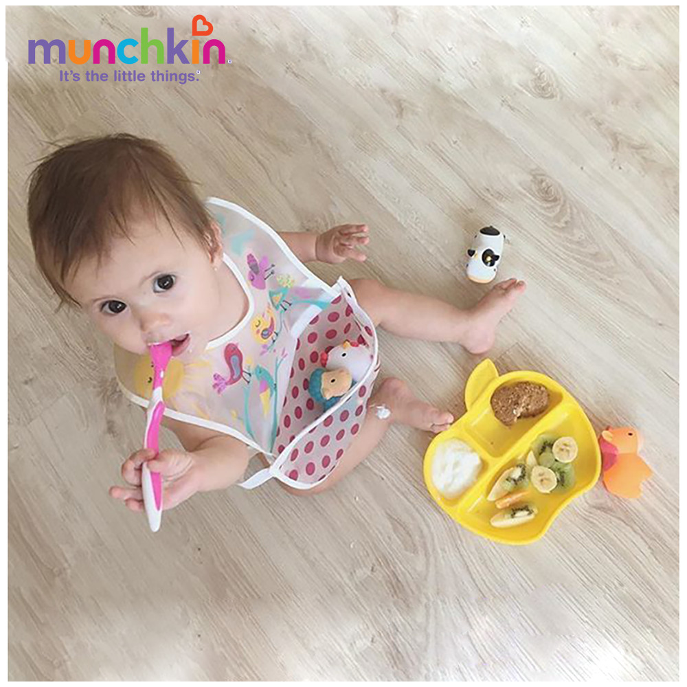 Bộ 6 thìa mềm ăn dặm Munchkin tặng 5 túi zipper 12x17cm