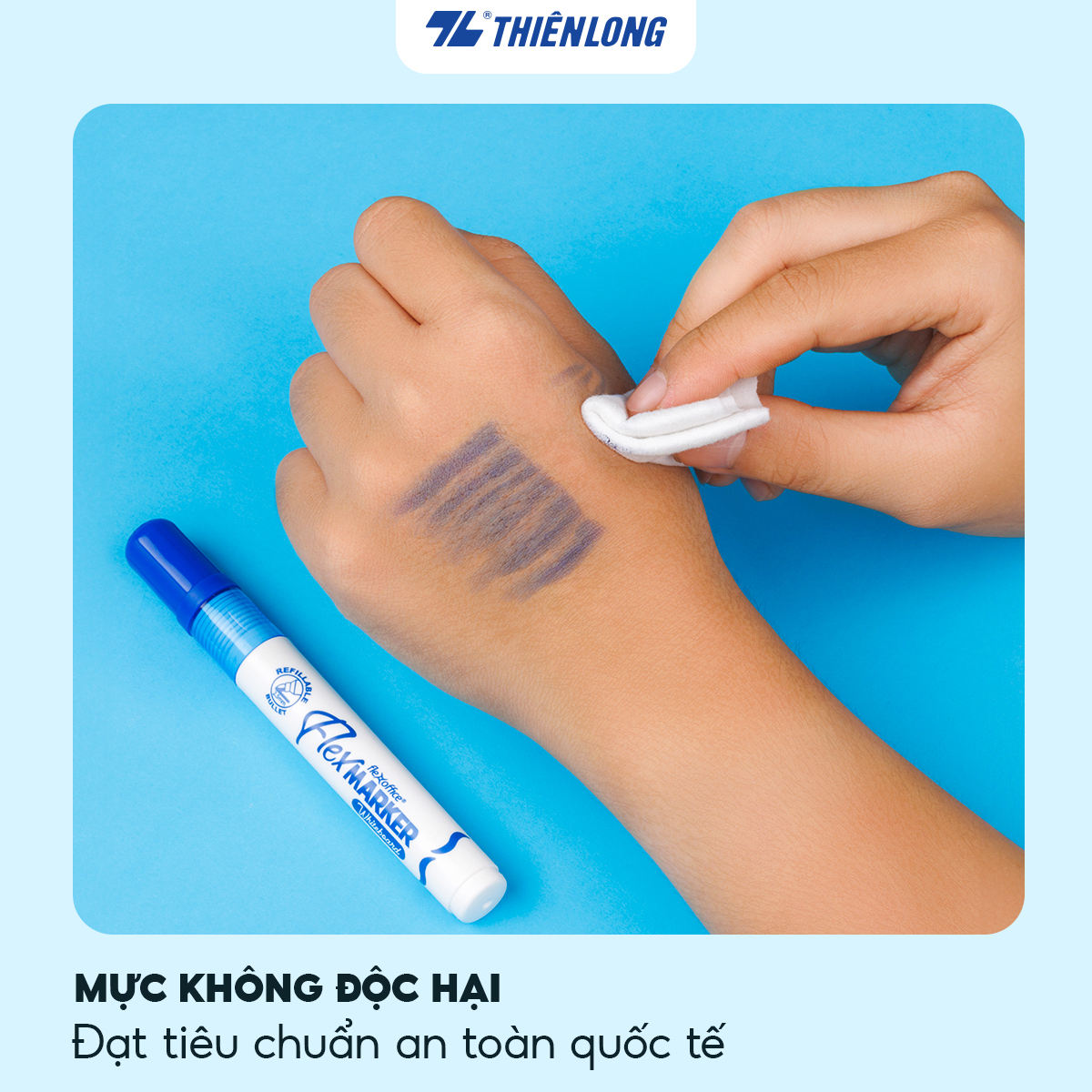 Bút lông bảng Thiên Long Flexoffice FO-WB02/KH - Whiteboard Marker