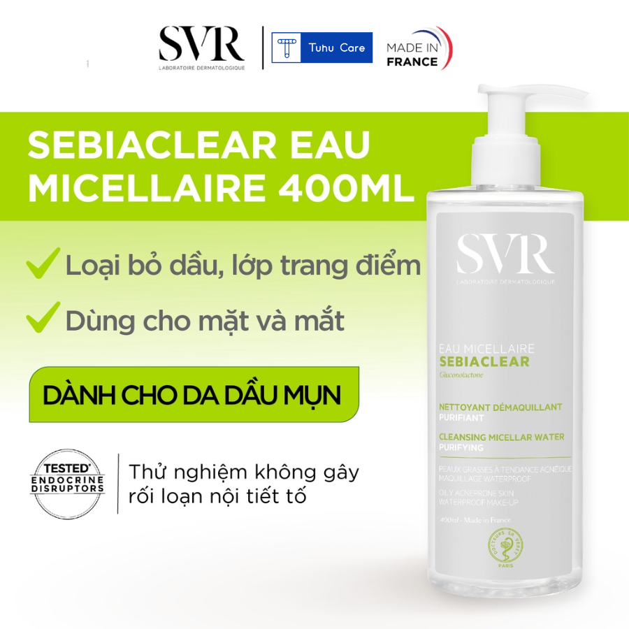 Nước Tẩy Trang SVR SEBIACLEAR EAU MICELLAIRE 75ml - 400ml