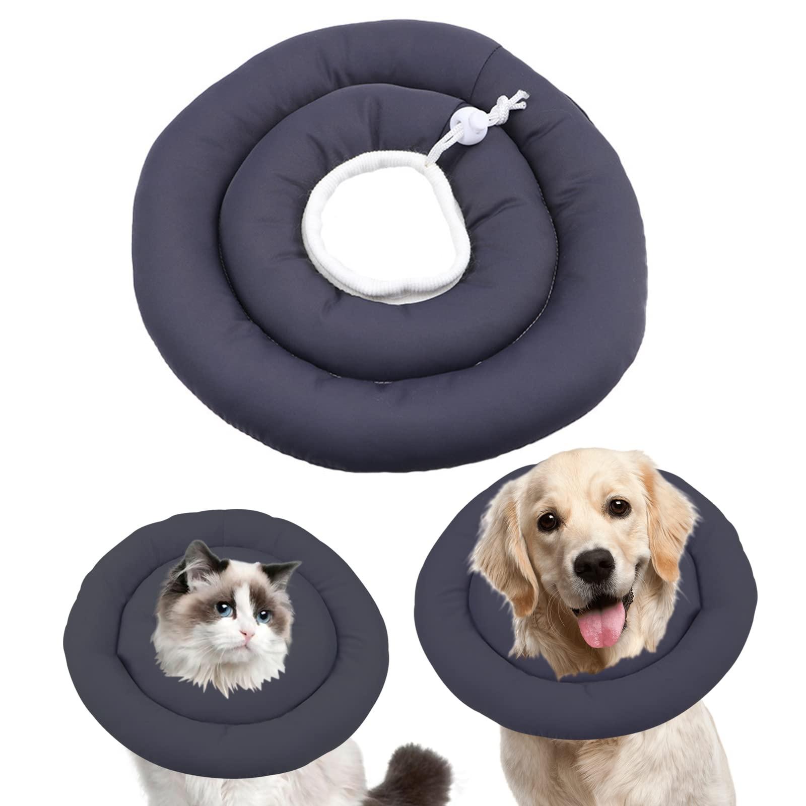 Halskruff Dog Protective, Crafls Vòng đệm bảo vệ có thể điều chỉnh mềm cho vật nuôi để tránh các mũi khâu chạm vào, liếm vết thương và gãi