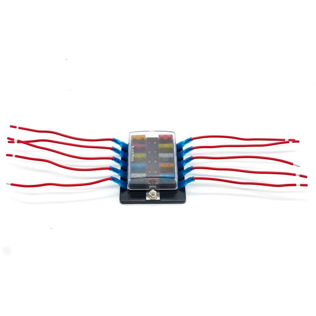 Car Motorcycle Marine Boat Fuse Box Holder Block