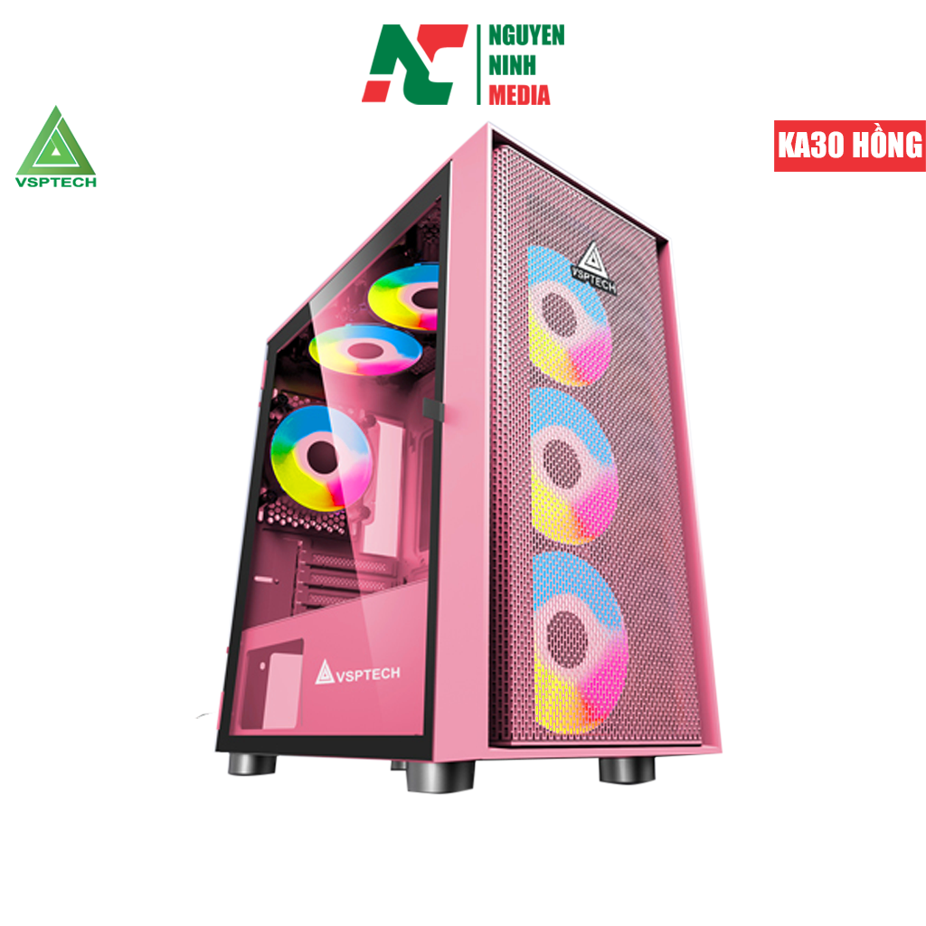 Vỏ Case Gaming VSP KA30 Pink (Màu Hồng) - Hàng Chính Hãng