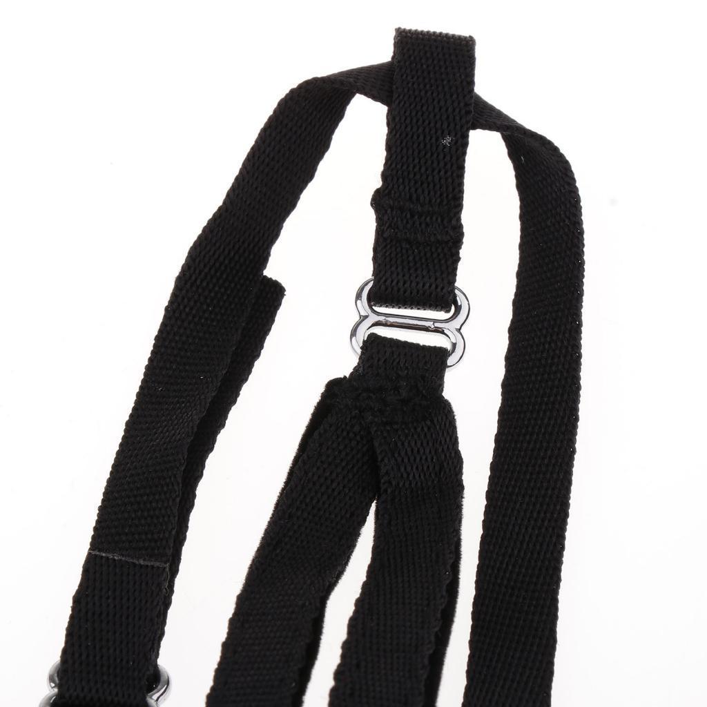 Outdoor Parrot Leash Adjustable Bird Harness For Small to Large Birds Black