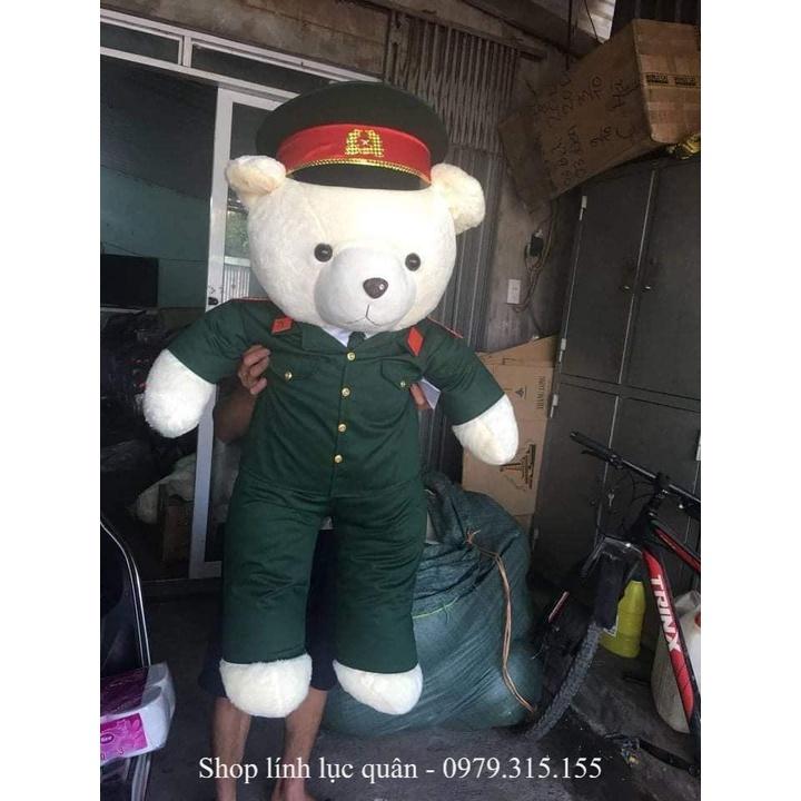 Gấu bông Quân đội Bộ đội Lục quân 1.2m ( có in tên, tiết, quân hàm)