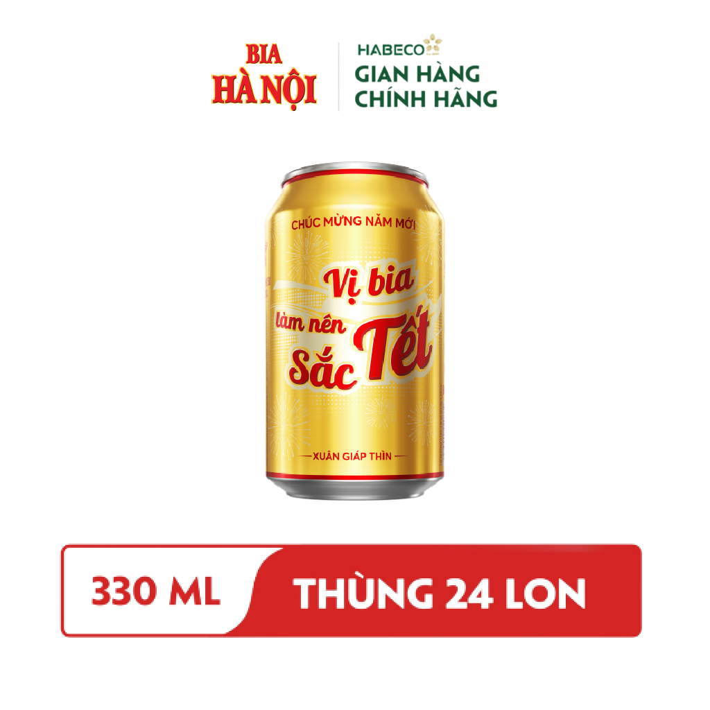Bia Hà Nội - Thùng 24 Lon 330ML - Phiên bản Tết
