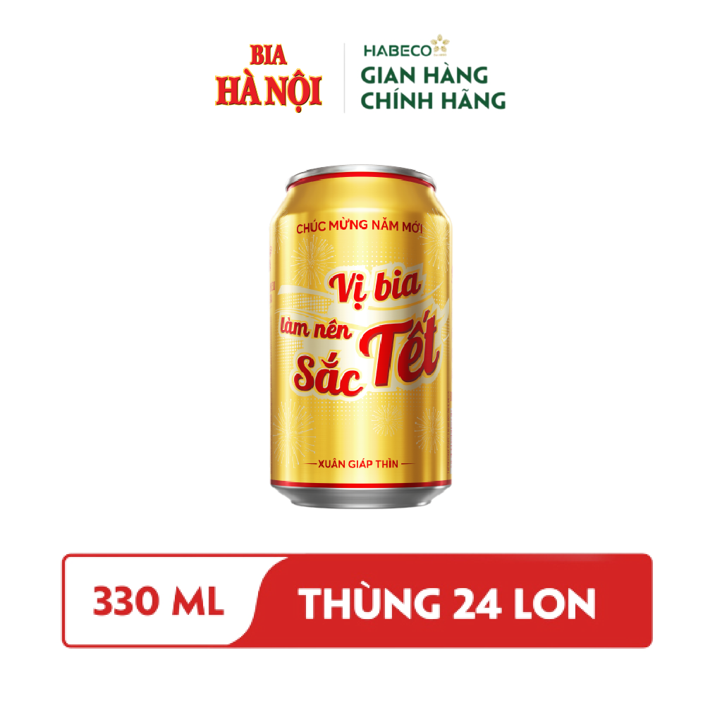 Bia Hà Nội - Thùng 24 Lon 330ML - Phiên bản Tết