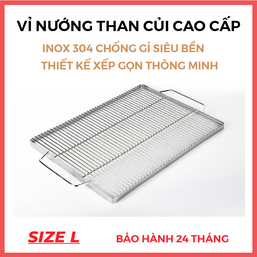 Vỉ nướng BBQ chống gỉ - Size L