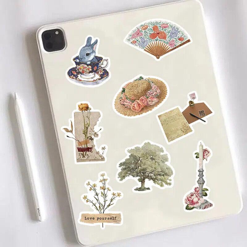 Sticker chủ đề cổ điển phương tây vintage trang trí mũ bảo hiểm,guitar,ukulele,điện thoại,sổ tay,laptop - mẫu S3