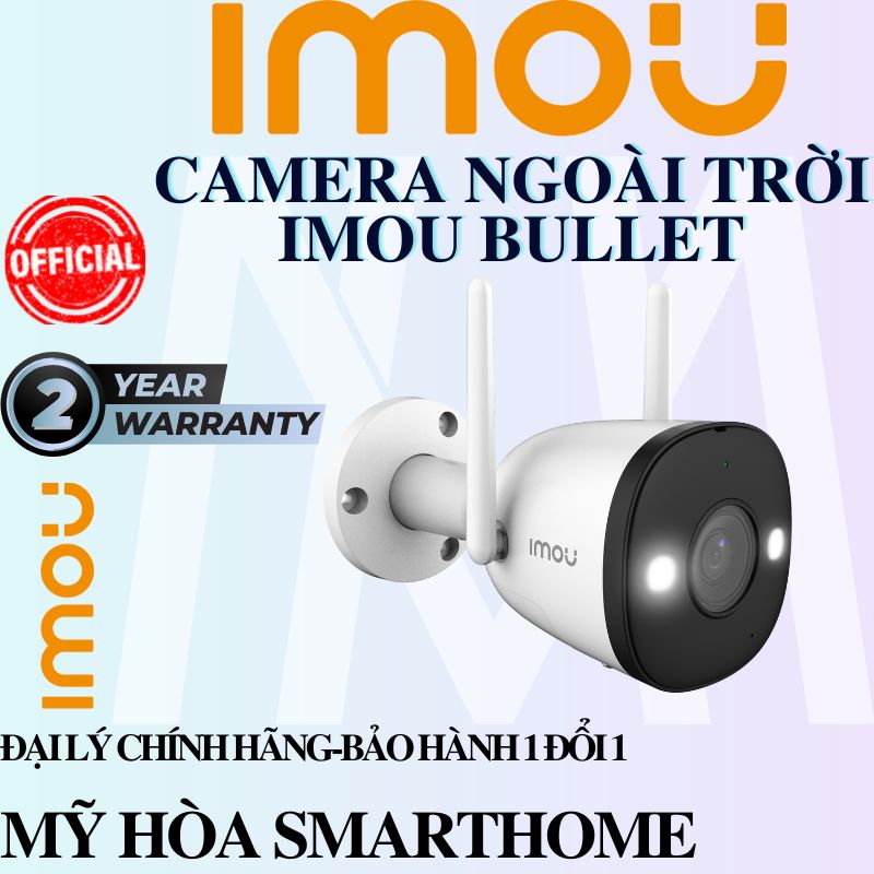 Camera ngoài trời IMOU Bullet 2 ipc-f42fep, Kết nối wifi, Chống nước IP67, Quay có màu ban đêm, Cảnh báo chuyển động-HÀNG NHẬP KHẨU