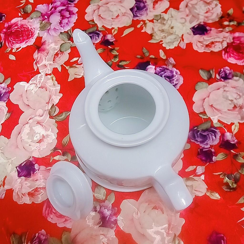 Bộ ấm chén uống trà dáng vuông cỡ S2 có đĩa