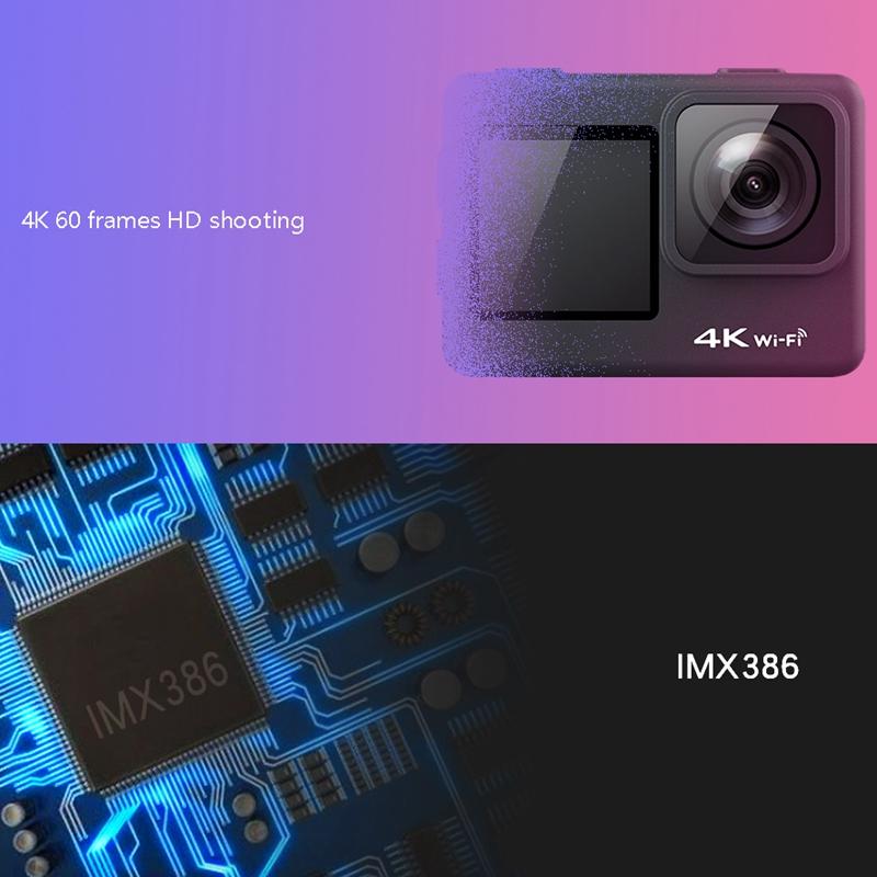 Camera thể thao chống lắc 4K Ultra HD 60fps WiFi chống lắc 2,0 inch Digital Keyed Awater Màn hình HD Trò chơi không thấm nước HD Vedio