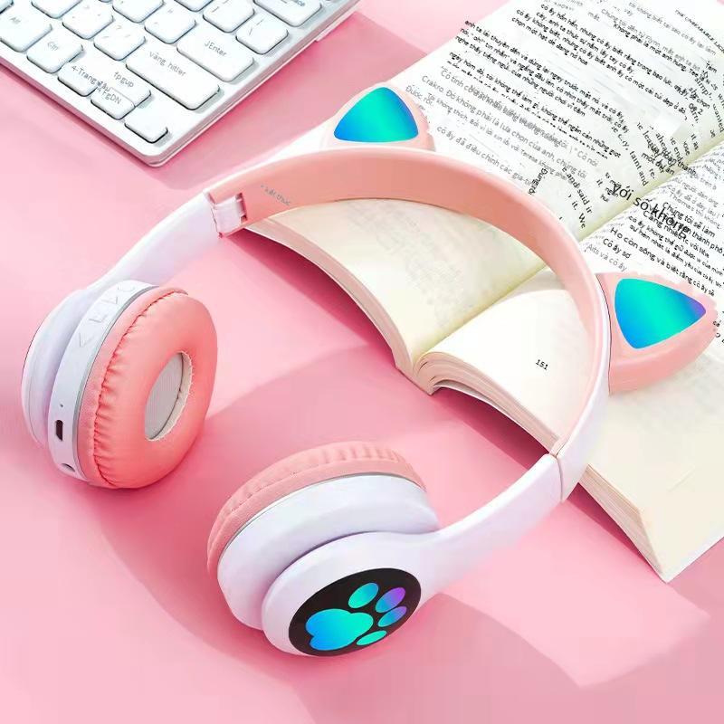 Ưu Đãi Tai Nghe Bluetooth Móng Vuốt Mèo Dễ Thương VIV-23M Tai Nghe Tai Mèo Phát Sáng Tai Nghe Không Dây