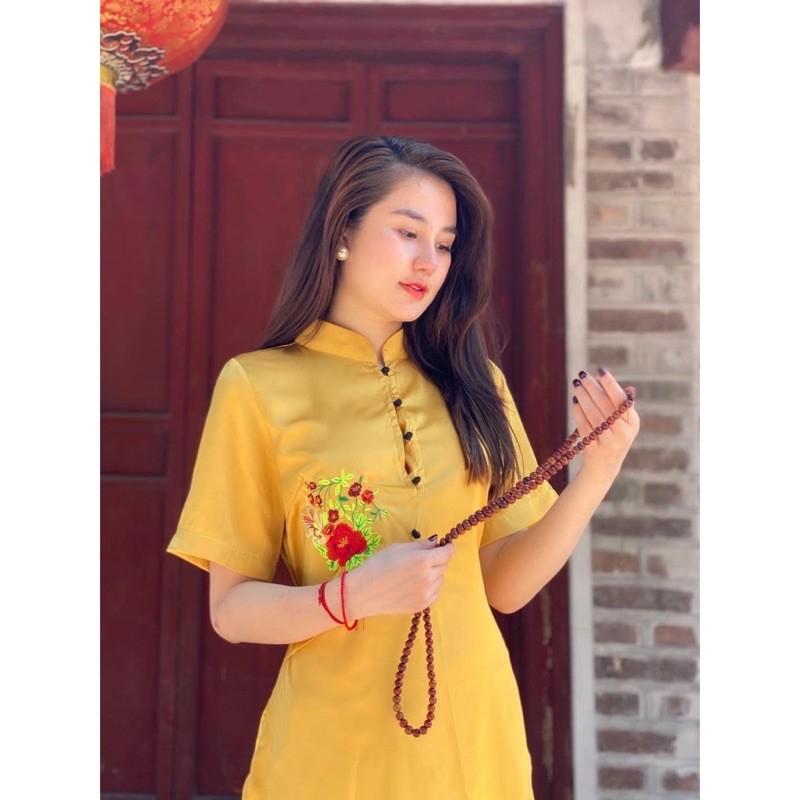 Đồ Đi Chùa PR028 Vải Lụa Cao Cấp Thêu Hoa Thắt Dây Cực Đẹp