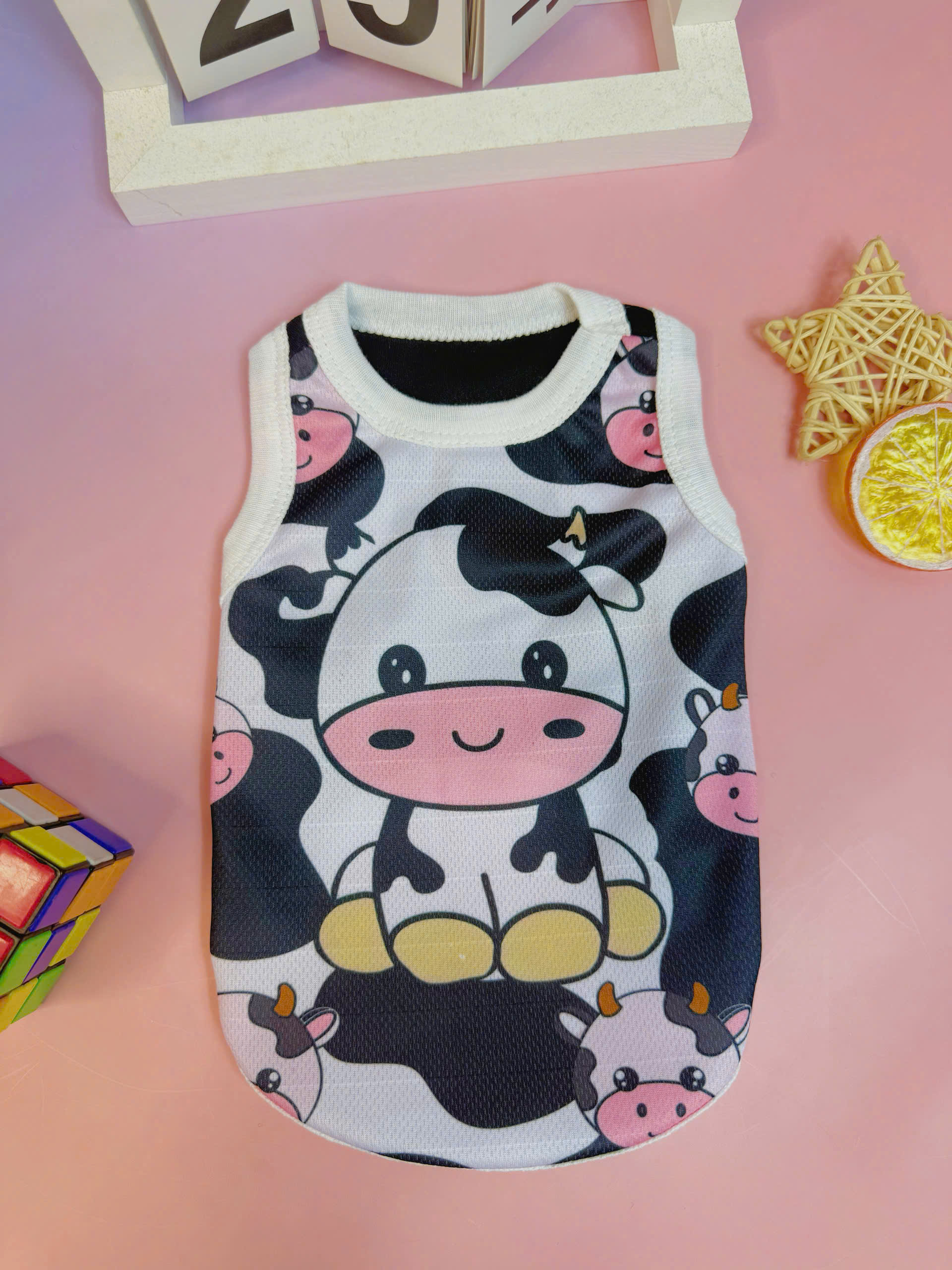ÁO BA LỖ BÒ SỮA TỪ 0.5-15KG DÀNH CHO THÚ CƯNG CHÓ MÈO