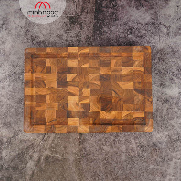 Thớt gỗ Teak Chef Studio hình chữ nhật 20x30x2,5cm - MSP 10227. Dùng cắt, thái, khay trưng bày thực phẩm.