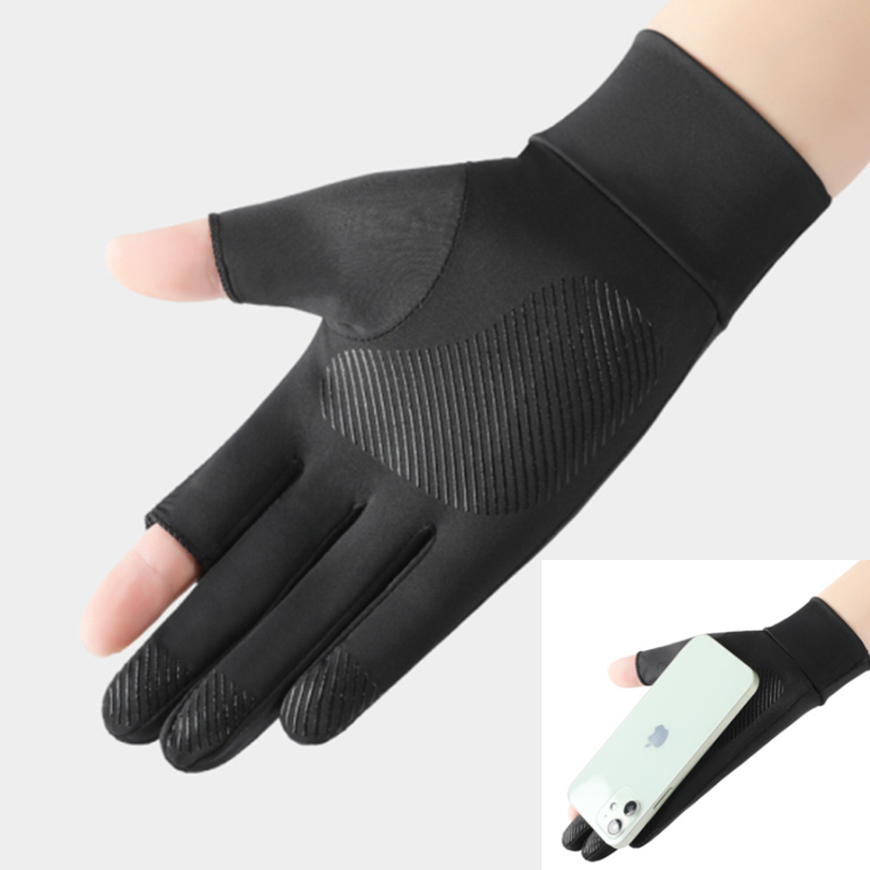 Ngoài Trời Kem Chống Nắng Ridding Găng Tay Nhẹ Nửa Ngón Đi Xe Đạp Leo Núi Đi Xe Đạp Câu Cá Găng Tay Lái Xe Chống Trơn Trượt Chống Tia UV Color: Red half finger