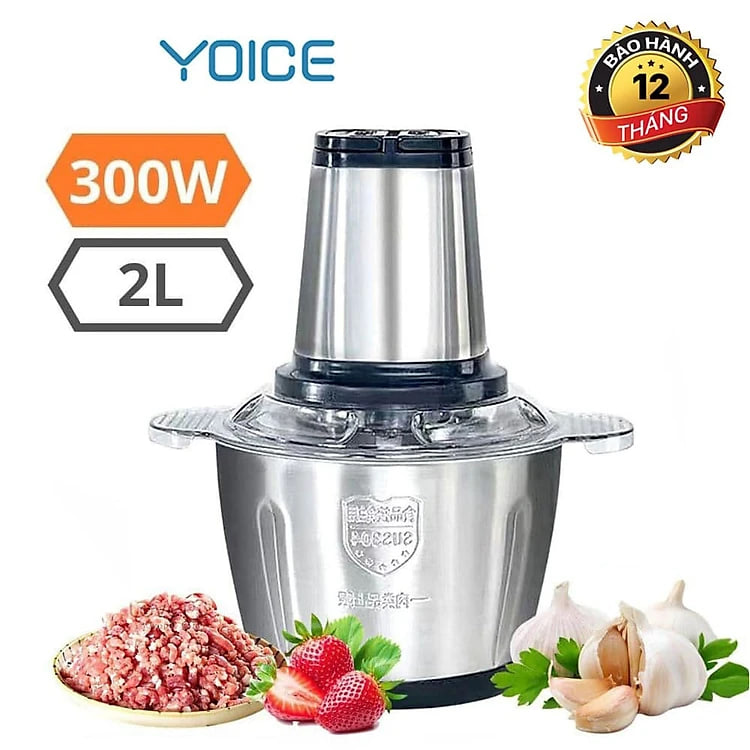 Máy xay thịt, máy xay đa năng INOX YOICE - 300W - Hàng chính hãng