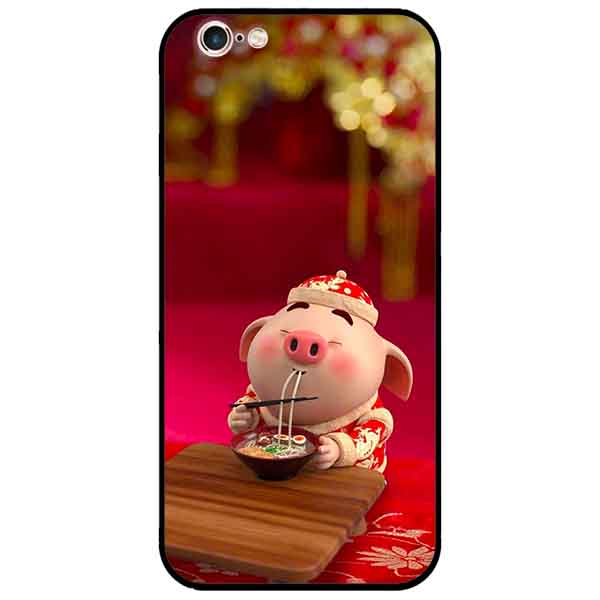 Ốp lưng in cho Iphone 6 Plus/ 6s Plus Mẫu Heo Ăn