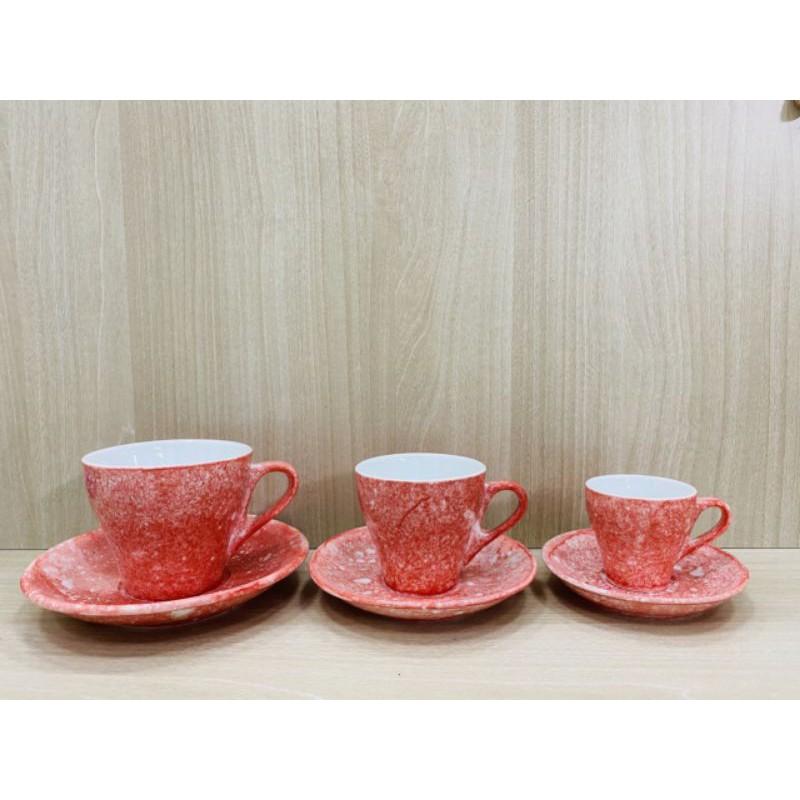 Bộ cốc tách cafe dáng Italia men vân đá độc lạ đủ màu đủ dung tích Gốm sứ bát tràng