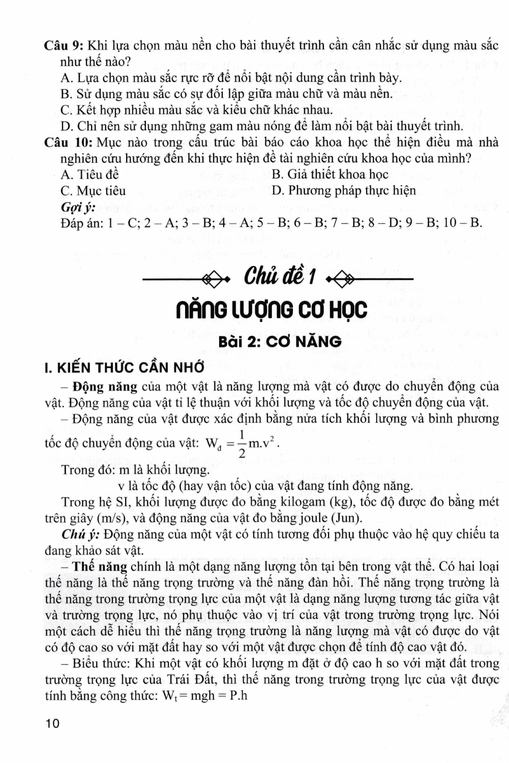 Hướng Dẫn Trả Lời Câu Hỏi Và Bài Tập Khoa Học Tự Nhiên 9 (Dùng Kèm SGK Chân Trời Sáng Tạo) - HA