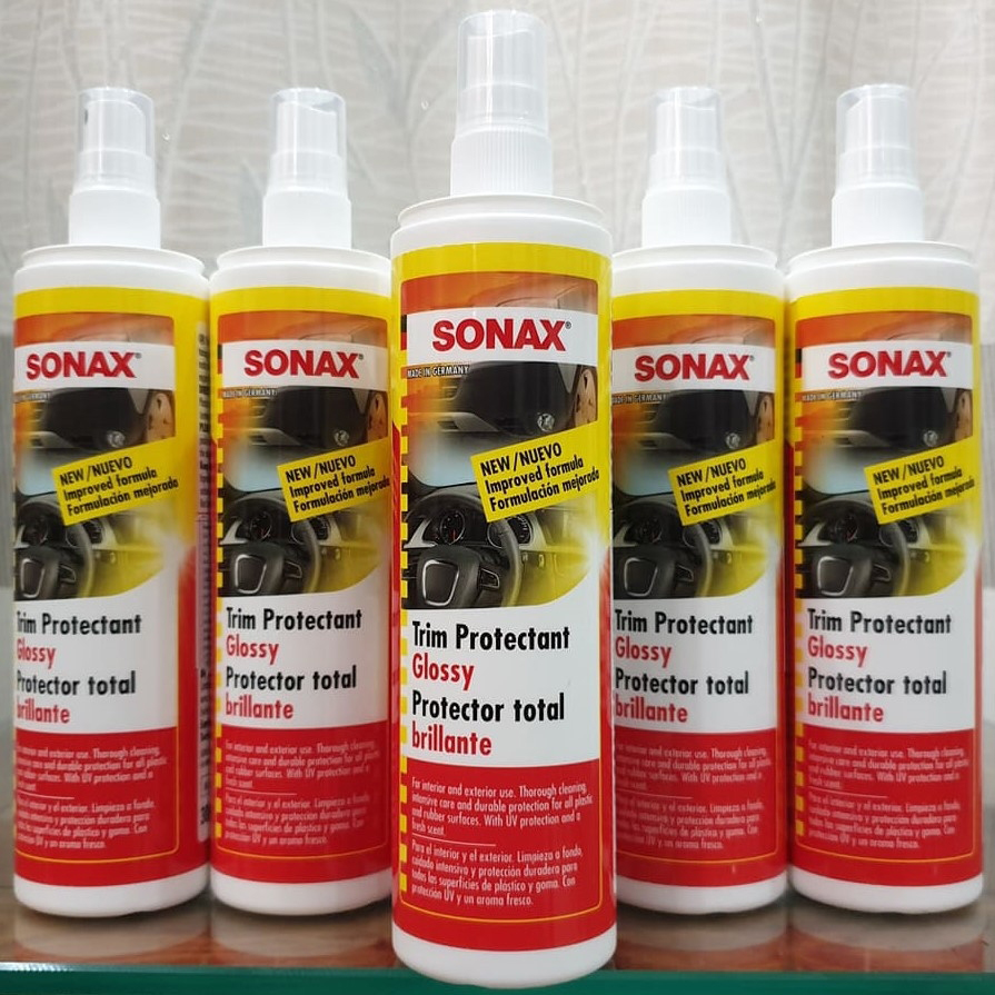Nhũ Dịch Làm Sạch Và Bảo Quản Nhựa Trong, Ngoài Xe SONAX Trim Protectant high gloss finish 380041