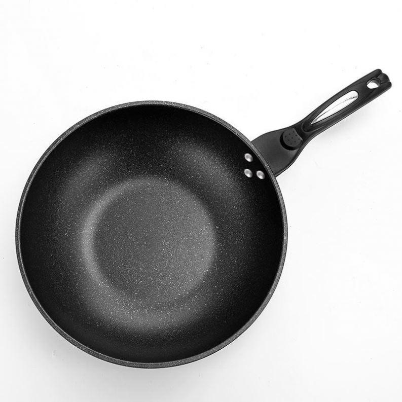 Chảo HÀN QUỐC- Chảo đá chống dính sâu lòng Hàn Quốc, có nắp kính - size 32cm