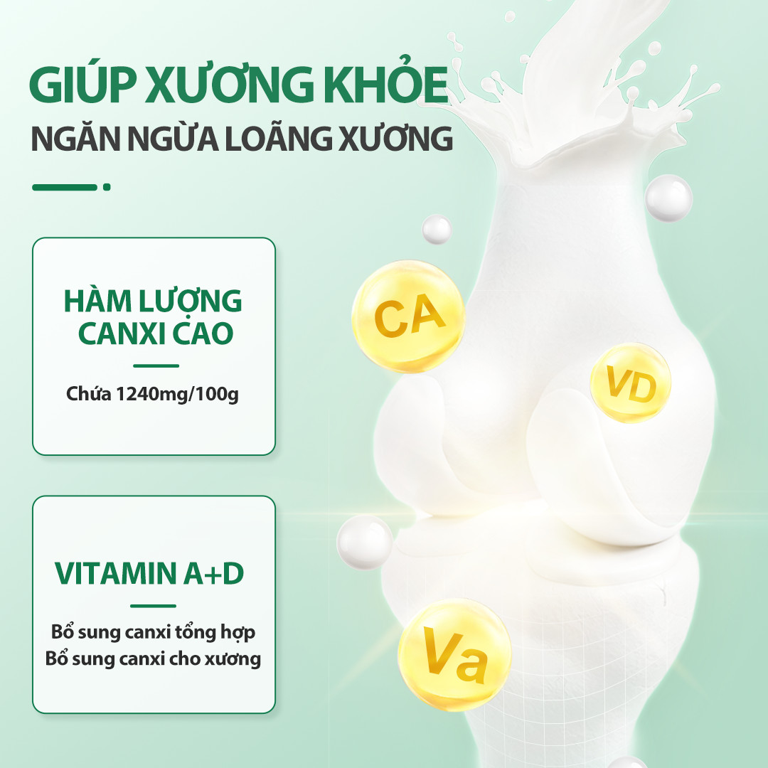 Sữa bột ít béo BTNature cho trẻ em từ 3 - 15 tuổi, Kiểm soát cân nặng, Bổ sung Canxi và Protein