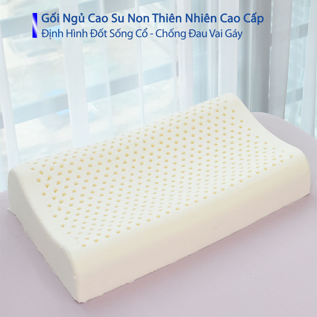 Gối Cao Su Non Người Lớn Cao Cấp Chính Hãng Chuẩn Khách Sạn 5 Sao Gối Cao Su Non Lượn Sóng Massage Cho Người Đau Vai Gáy Gối Đầu Nằm Ngủ  Kê Chống Mỏi Cổ Từ Cao Su Non Thiên Nhiên Cao Cấp Cho Người Lớn 50cmx70cm